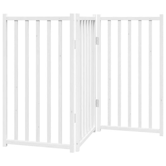 Brána pre psa skladacia 3 panely 150 cm masívne jedľové drevo