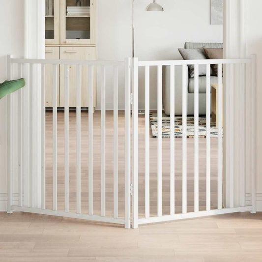 Brána pre psa skladacia 2 panely 160 cm masívne jedľové drevo