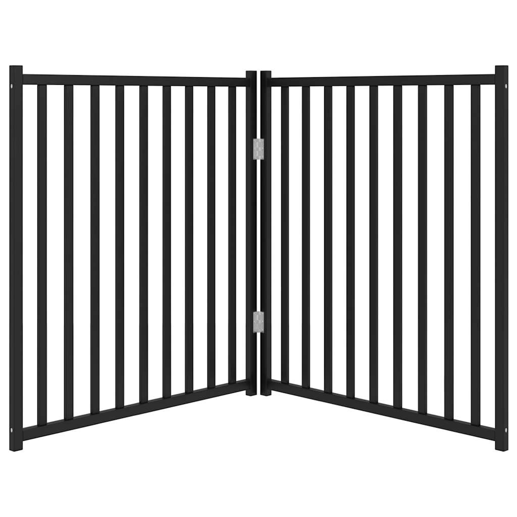 Brána pre psa skladacia 2 panely 160 cm masívne jedľové drevo