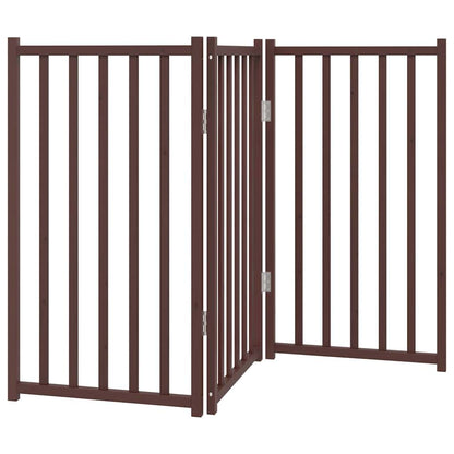 Brána pre psa skladacia 3 panely 150 cm masívne jedľové drevo