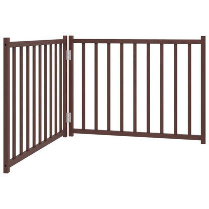Brána pre psa skladacia 2 panely 160 cm masívne jedľové drevo