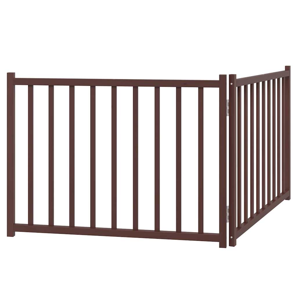 Brána pre psa skladacia 2 panely 160 cm masívne jedľové drevo