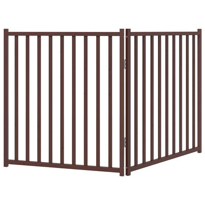 Brána pre psa skladacia 2 panely 160 cm masívne jedľové drevo