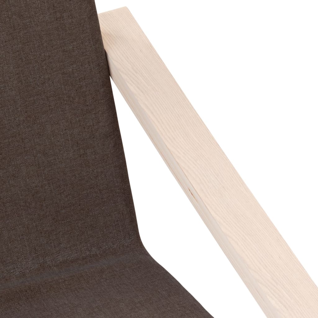 Relaxačné Kreslo Tmavohnedé Látkové