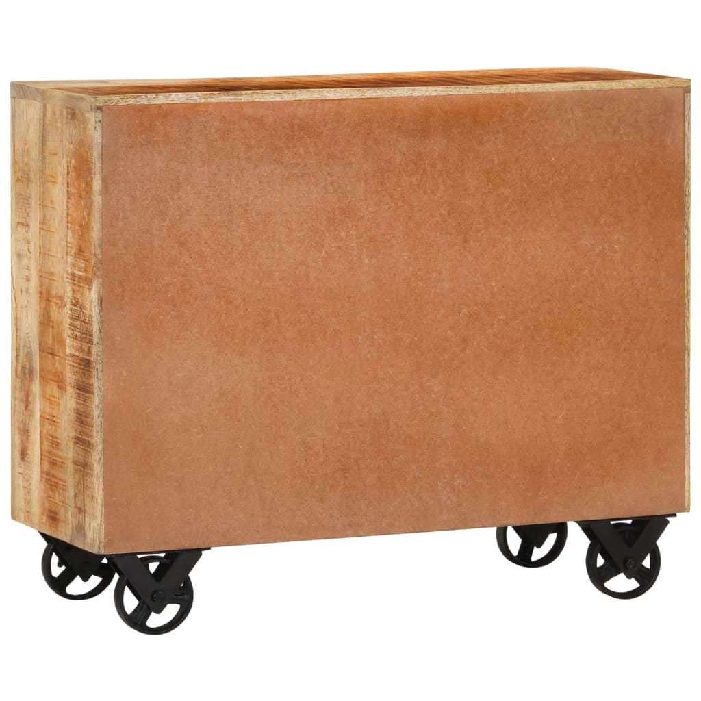 Komoda S 3 Zásuvkami 80X30X Surový Mangovníkový Masív