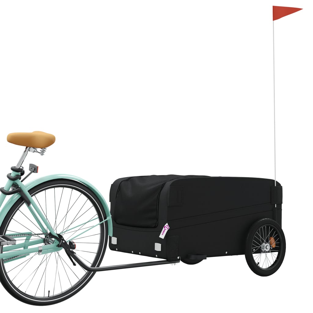 Vozík za bicykel, čierny 45 kg, železo