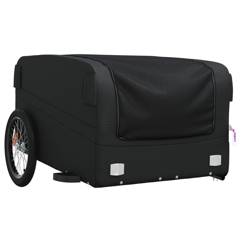 Vozík za bicykel, čierny 45 kg, železo