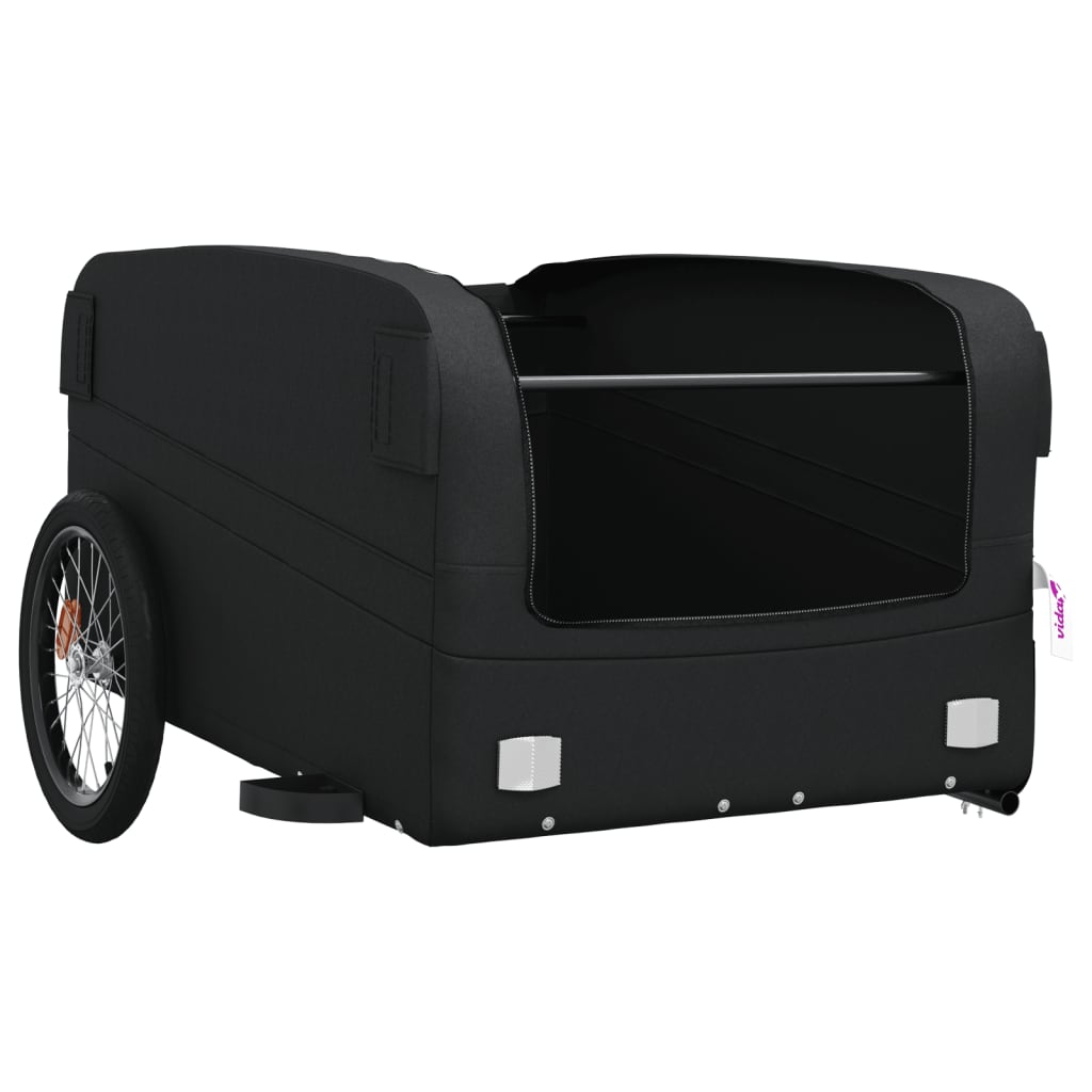 Vozík za bicykel, čierny 45 kg, železo