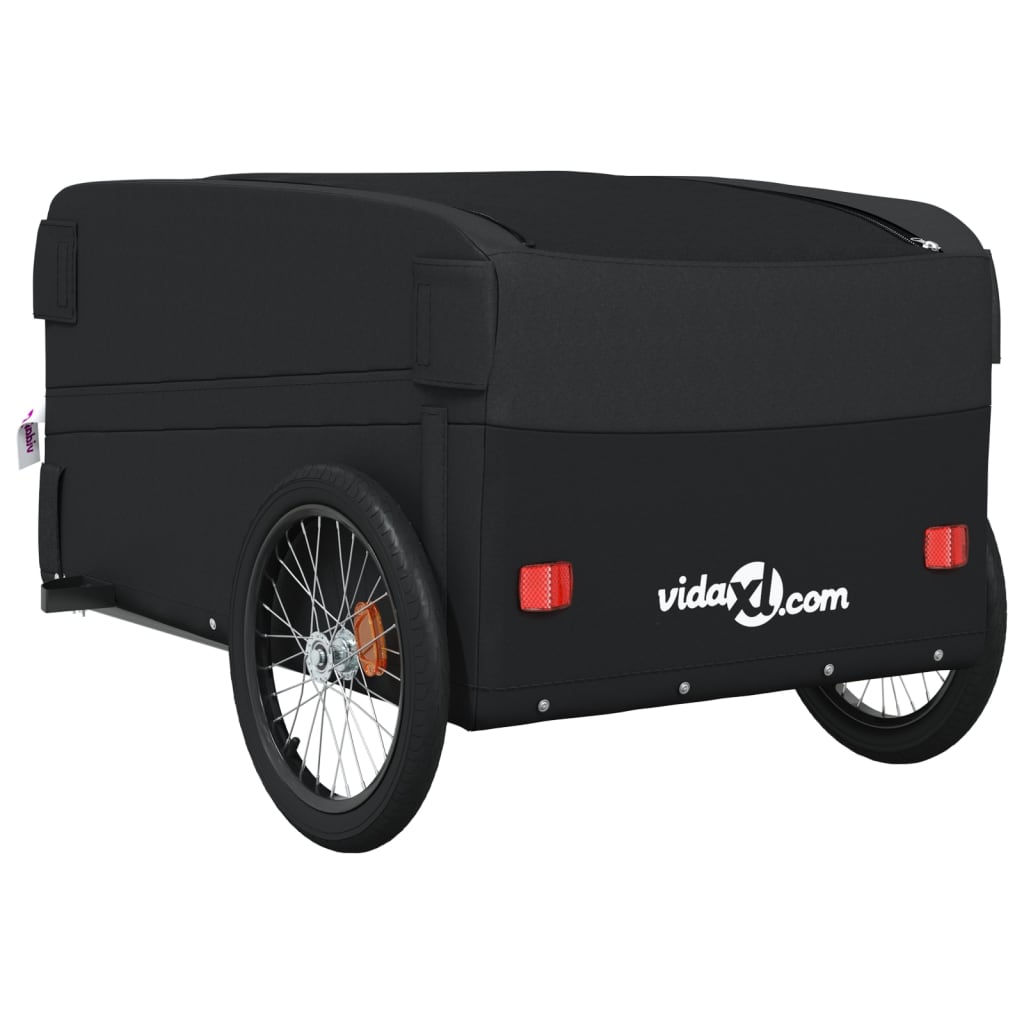 Vozík za bicykel, čierny 45 kg, železo