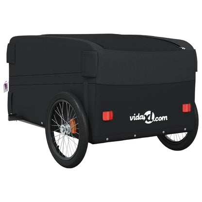 Vozík za bicykel, čierny 45 kg, železo