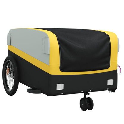 Vozík za bicykel, čierno žltý 45 kg, železo