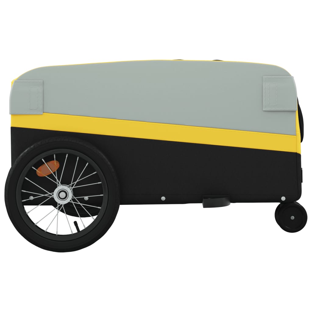 Vozík za bicykel, čierno žltý 45 kg, železo