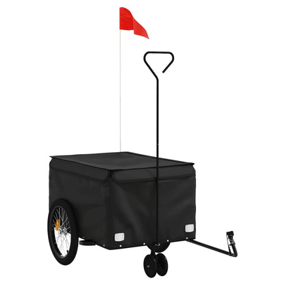 Vozík za bicykel, čierny 30 kg, železo