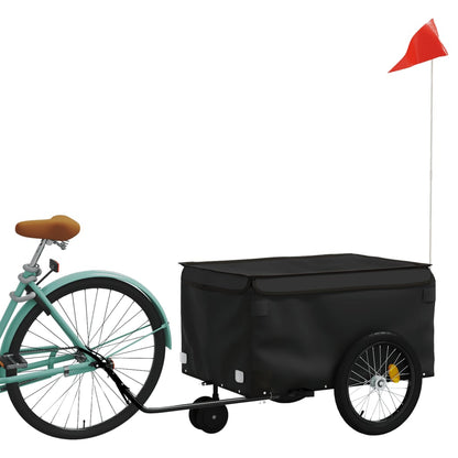 Vozík za bicykel, čierny 30 kg, železo