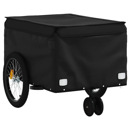 Vozík za bicykel, čierny 30 kg, železo