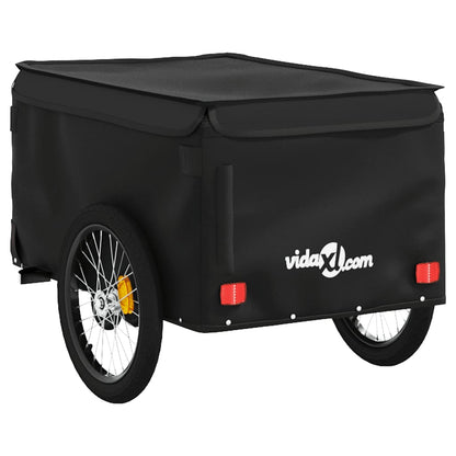 Vozík za bicykel, čierny 30 kg, železo