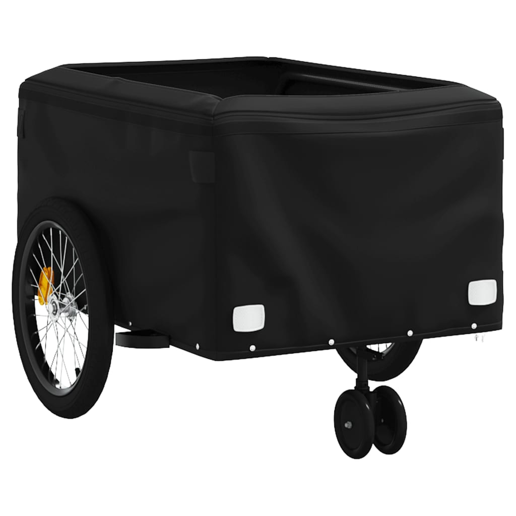 Vozík za bicykel, čierno červený 45 kg, železo