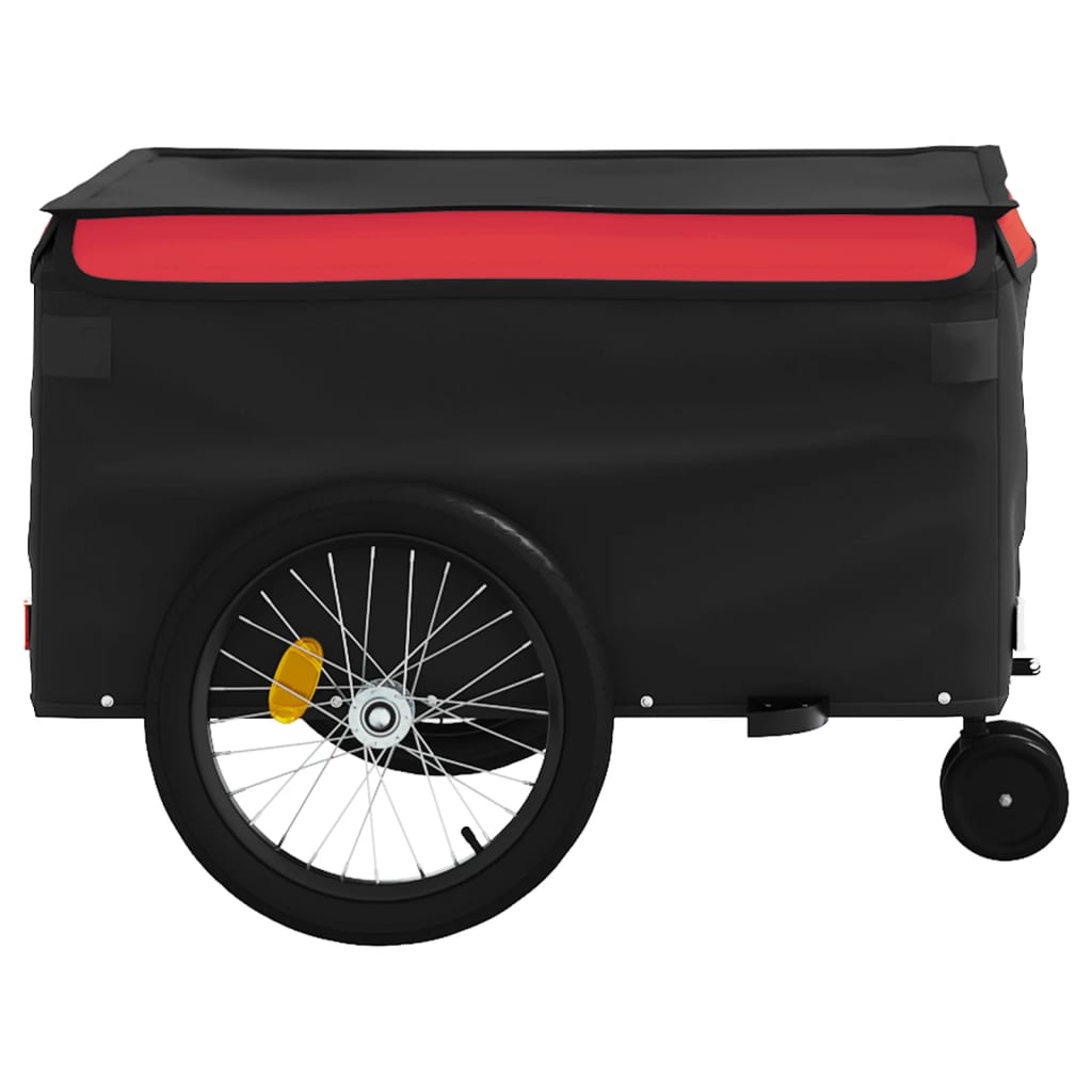 Vozík za bicykel, čierno červený 45 kg, železo