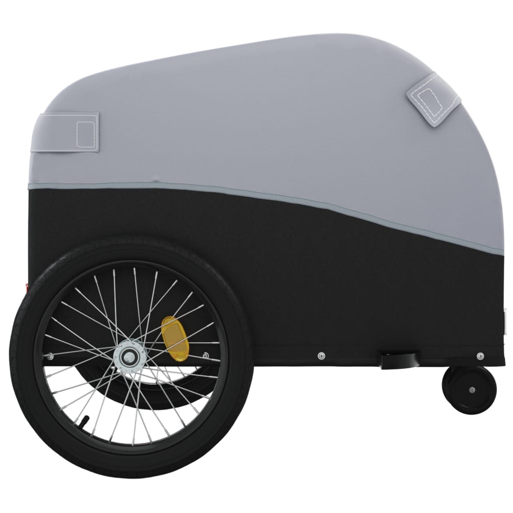 Vozík za bicykel, čierno sivý 30 kg, železo