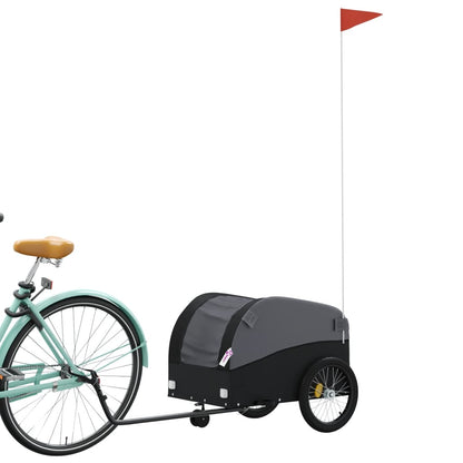 Vozík za bicykel, čierny 30 kg, železo