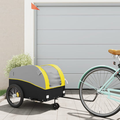 Vozík za bicykel, čierno žltý 45 kg, železo