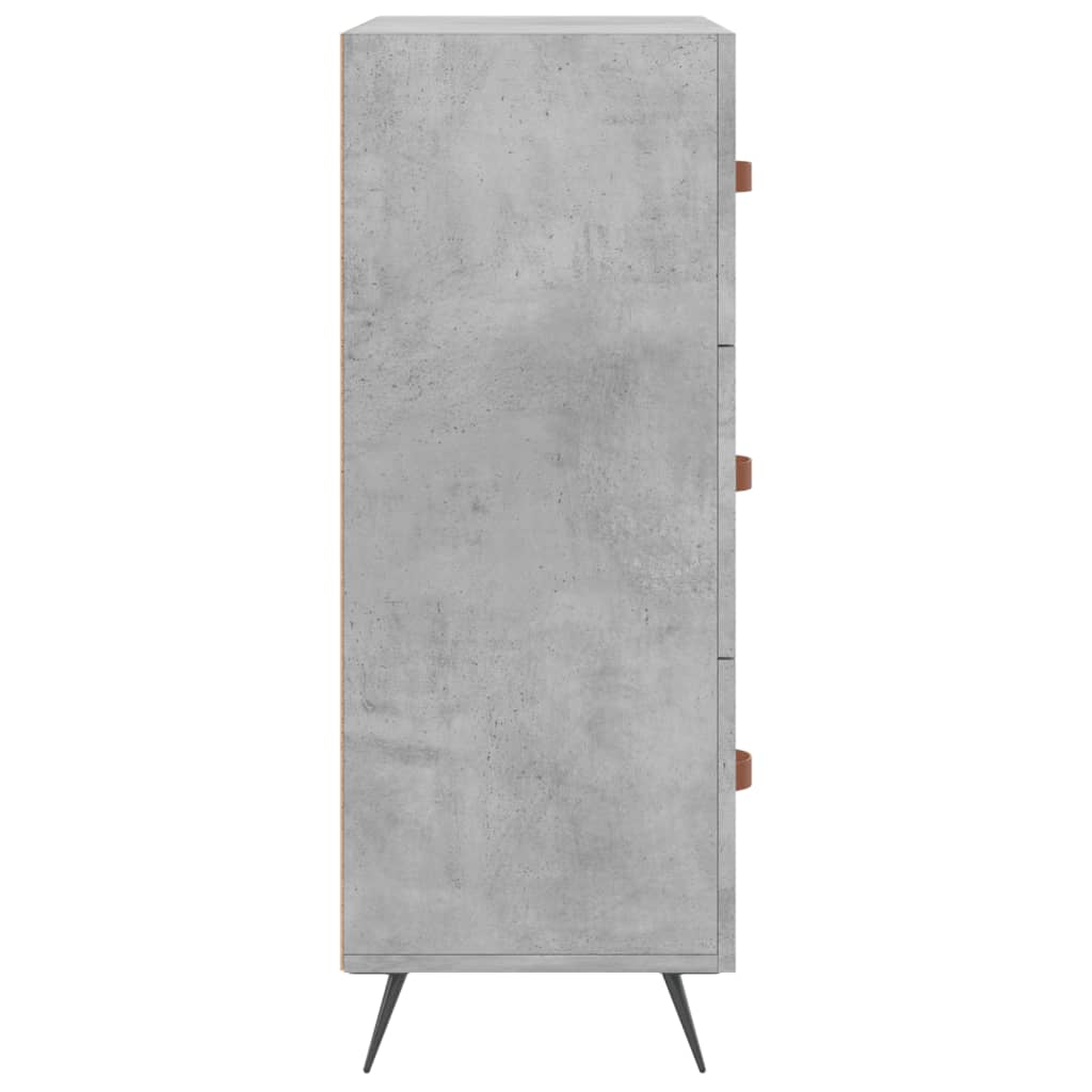 Komoda so zásuvkami betónovo sivá 69,5x34x90cm kompozitné drevo