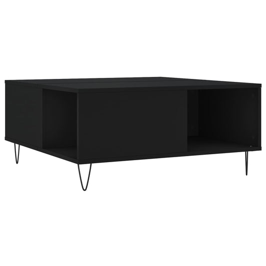 Konferenčný stolík čierny 80x80x36,5 cm spracované drevo