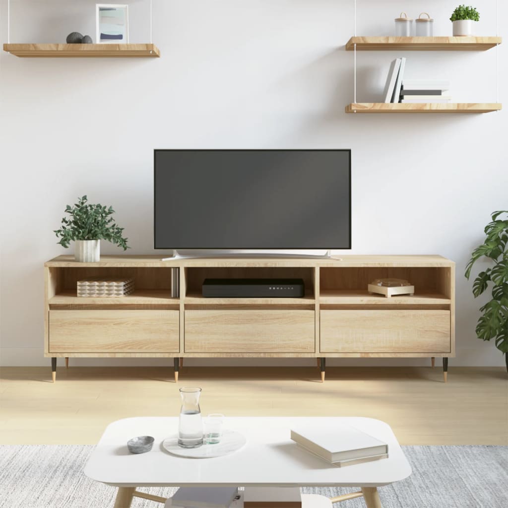 TV skrinka dub sonoma 150x30x44,5 cm, kompozitné drevo