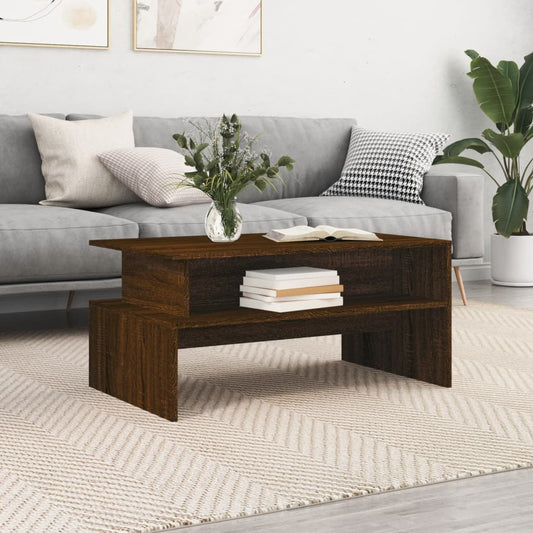 Konferenčný stolík hnedý dub 90x55x42,5 cm kompozitné drevo