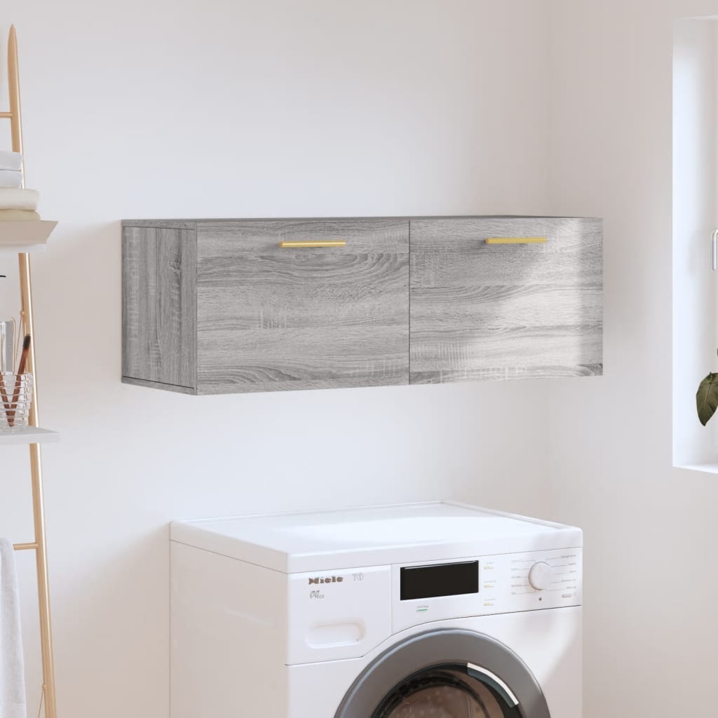 Nástenná skrinka sivá sonoma 100x36,5x35 cm kompozitné drevo