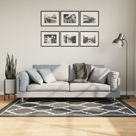 Koberec umývateľný čierno-biely120x180 cm protišmykový