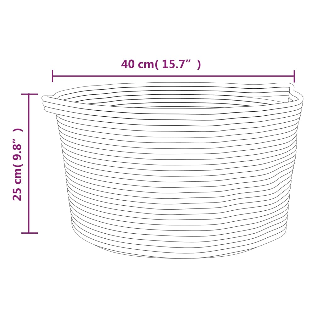 Úložný Kôš Béžovo-Biely Ø Bavlna