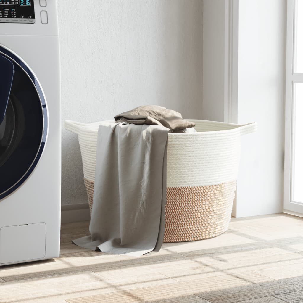 Kôš Na Bielizeň Hnedo-Biely Ø Bavlna