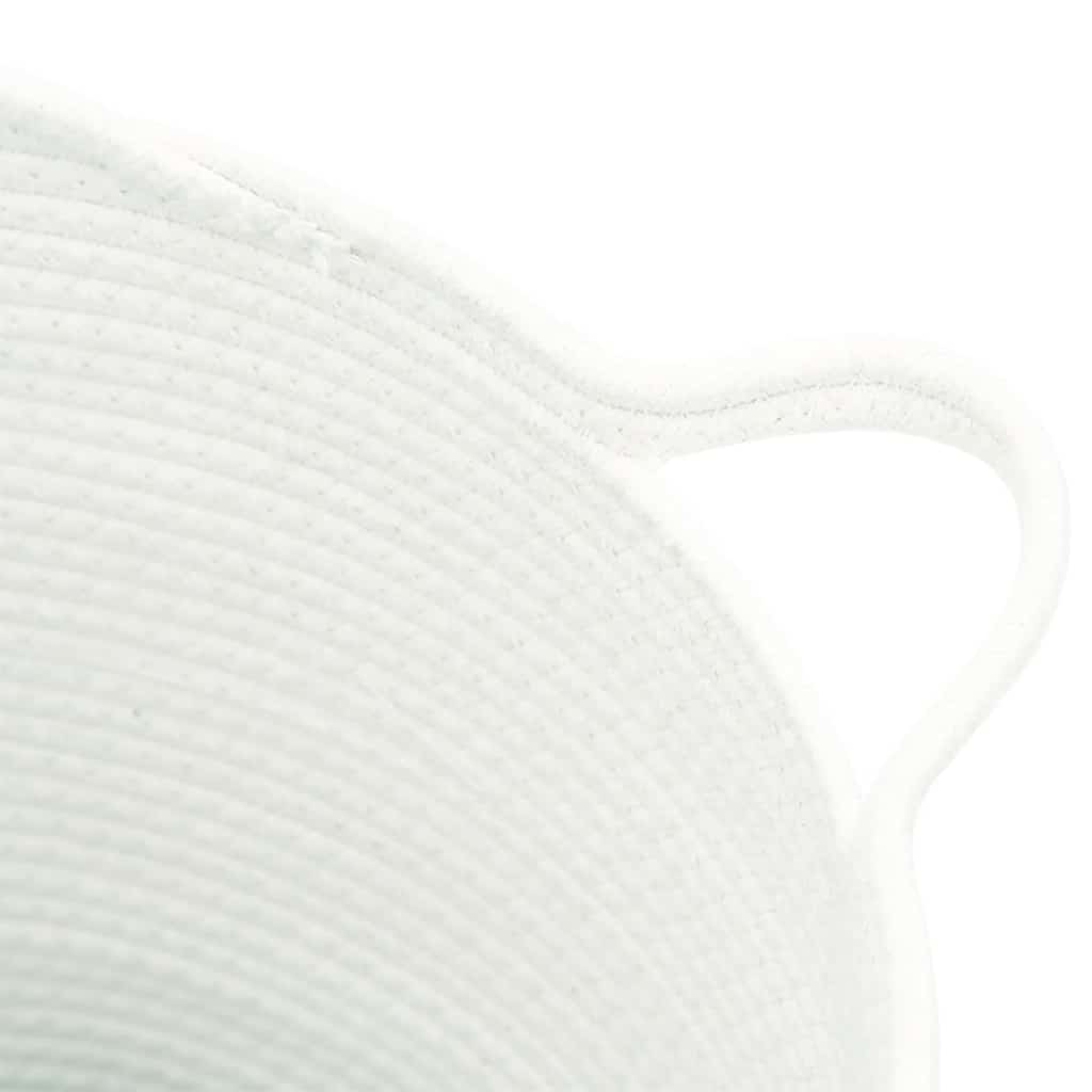 Úložný Kôš Biely Ø38X36 Cm Bavlna