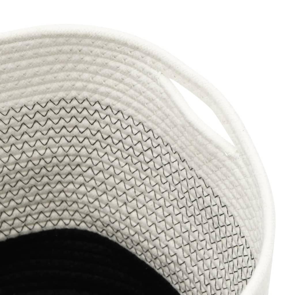 Úložné Koše 2 Ks Biele A Čierne Bavlna