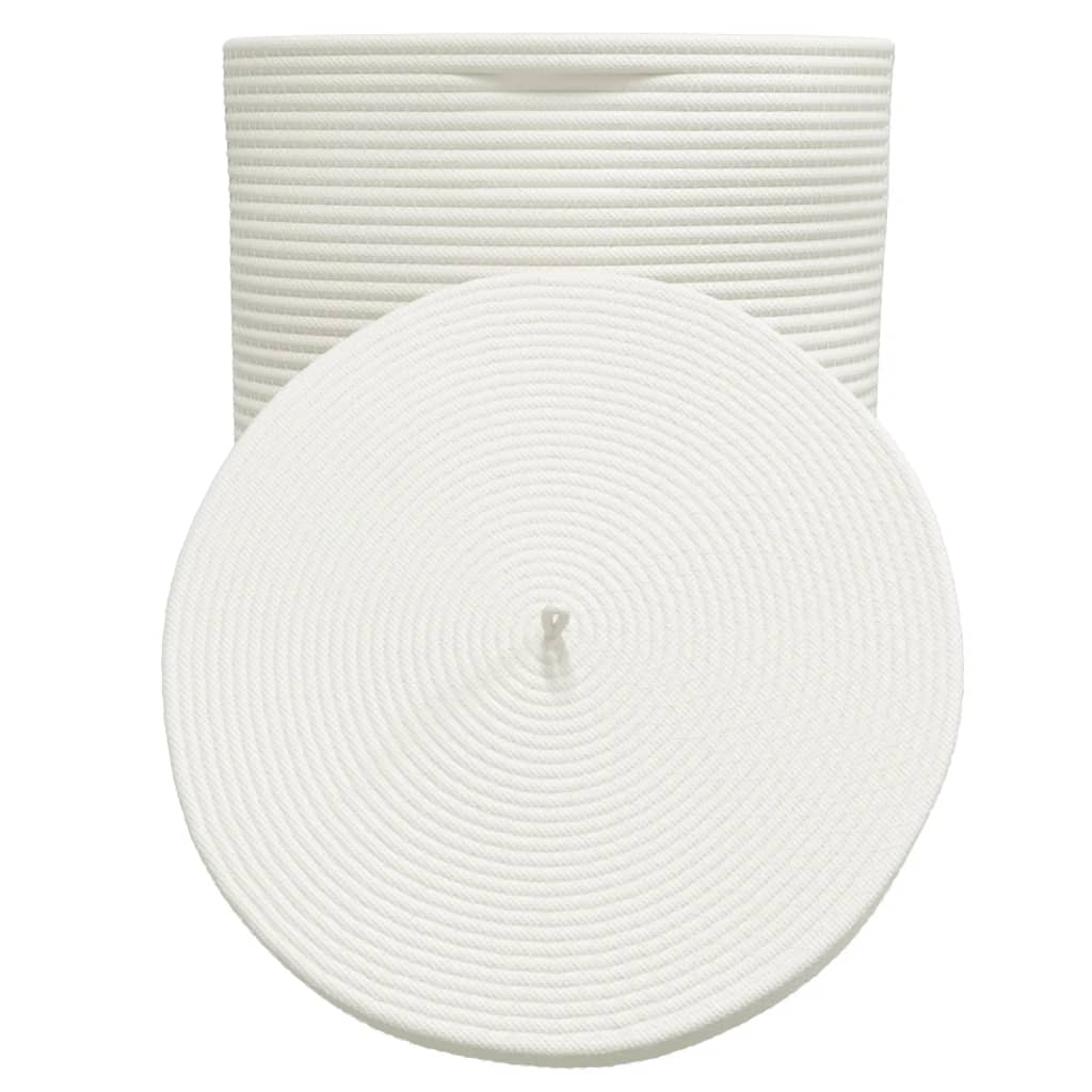 Úložný Kôš S Vekom Hnedo-Biely Ø37X50 Cm Bavlna