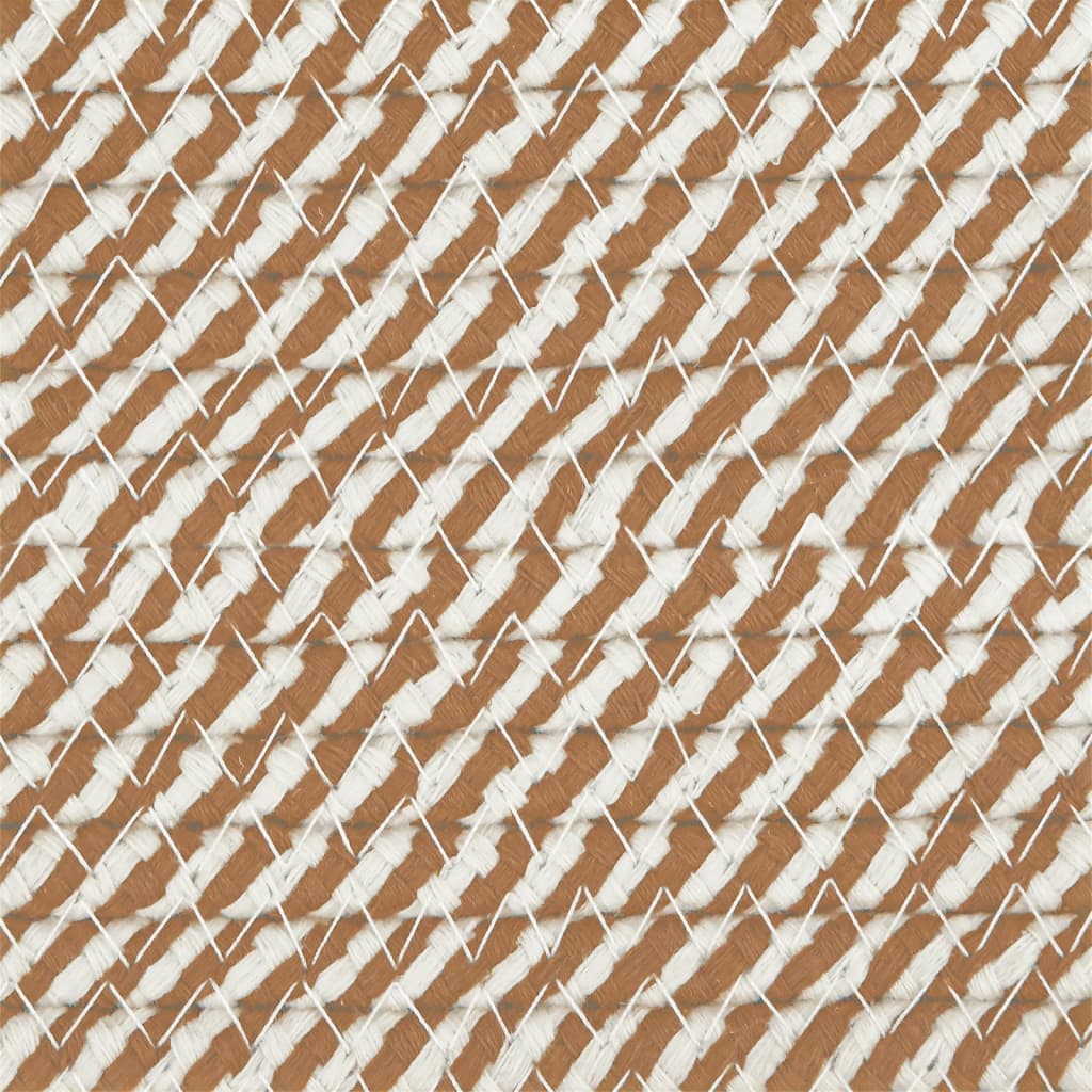 Úložný Kôš Hnedo-Biely Ø Bavlna