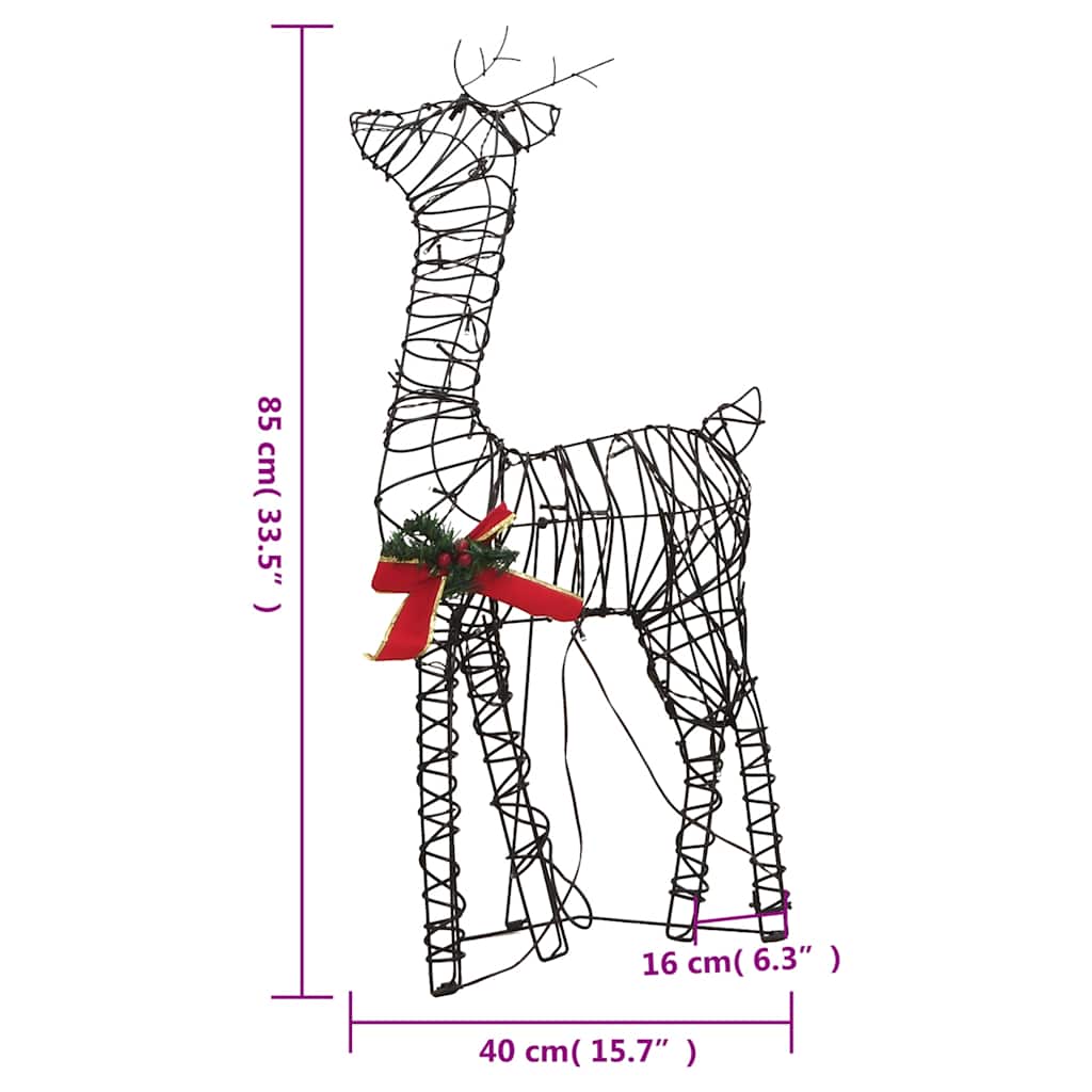 Vianočná Dekorácia Rodina Sobov 90 Led Teplá Biela Ratanová