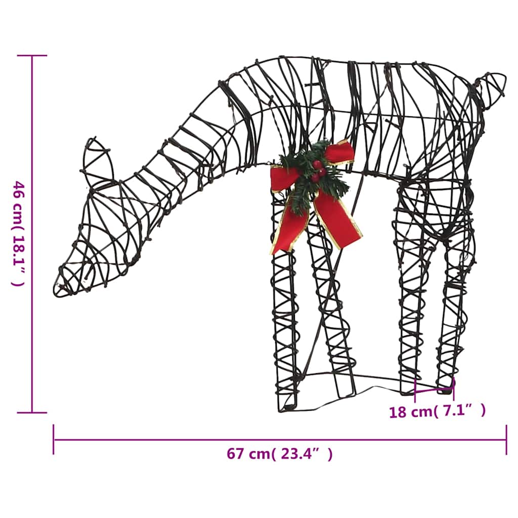 Vianočná Dekorácia Rodina Sobov 90 Led Teplá Biela Ratanová