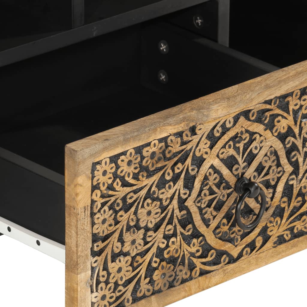 Tv Skrinka 100X33X46 Cm, Mangový Masív