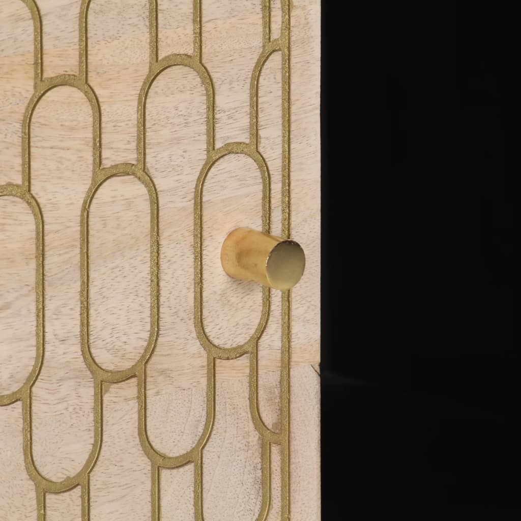 Príručná Skrinka 80X33X75 Cm, Mangový Masív