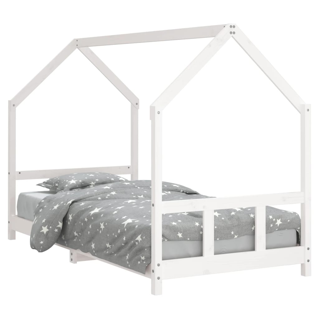 Rám detskej postele biely 90x190 cm masívna borovica