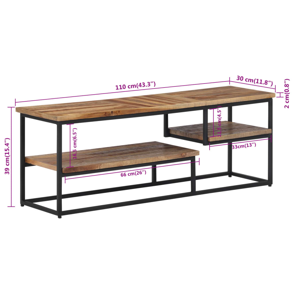 Tv Skrinka Recyklovaný Tíkový Masív