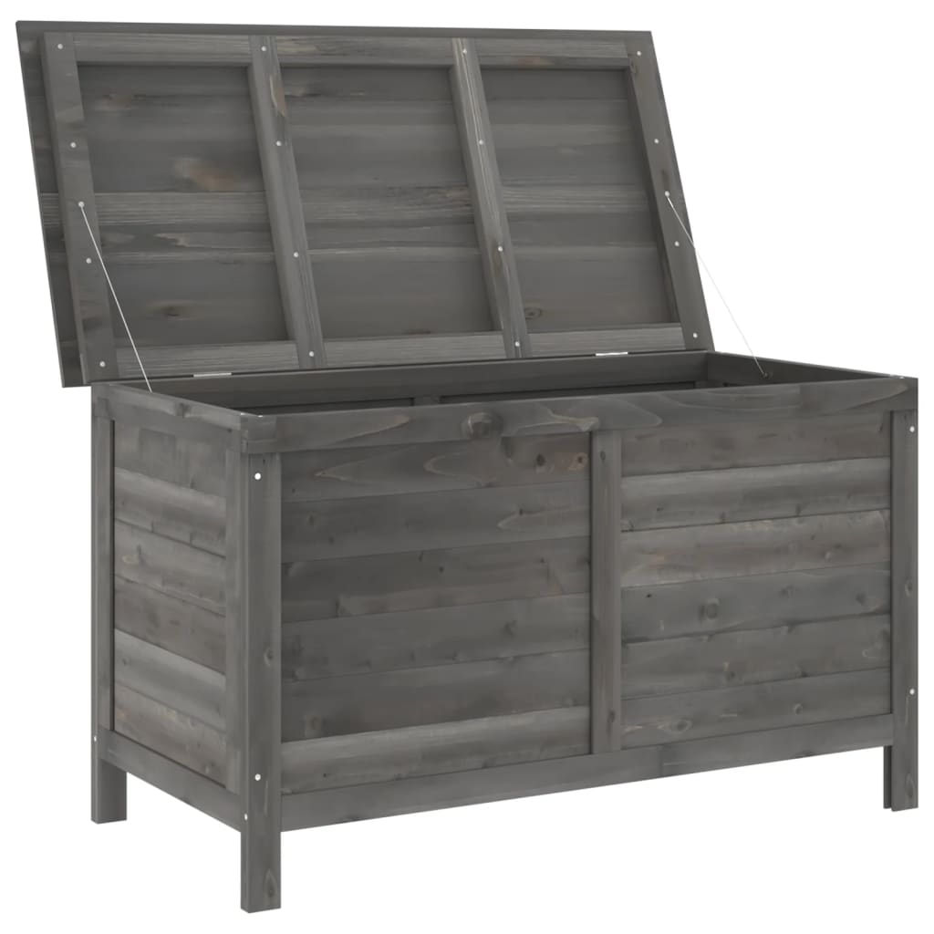 Záhradný úložný box antracitový 99x49,5x58,5 cm jedľový masív