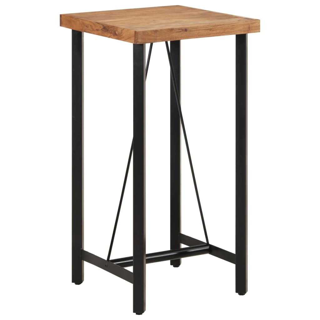 Barový stôl 55x55x107 cm masívna akácia a železo
