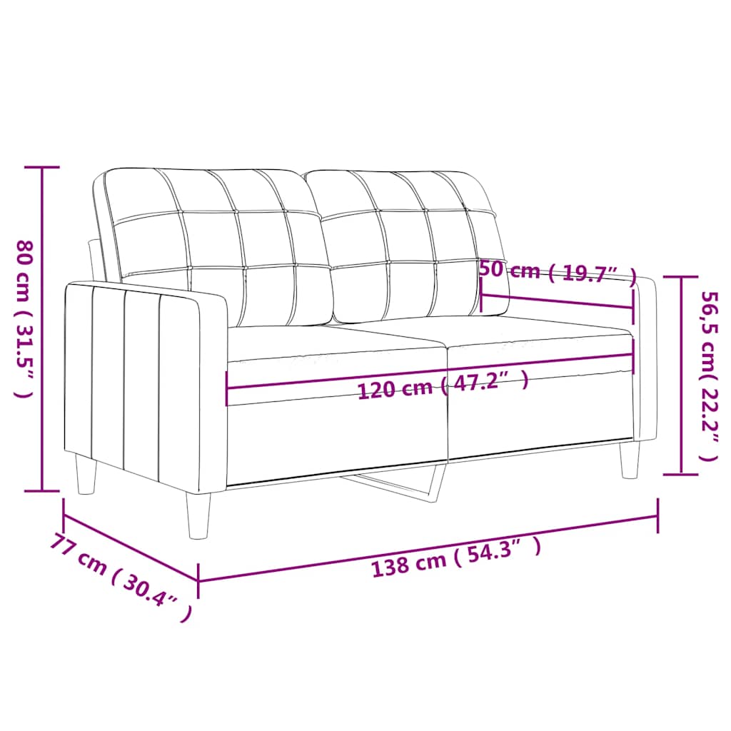 2-Miestna Pohovka Látka