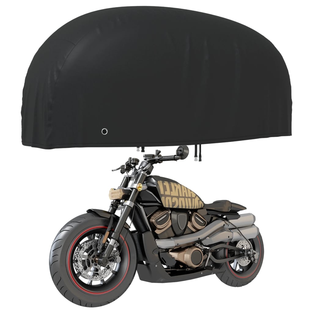 Kryt na motocykel čierny 220x95x110 cm 210D oxford