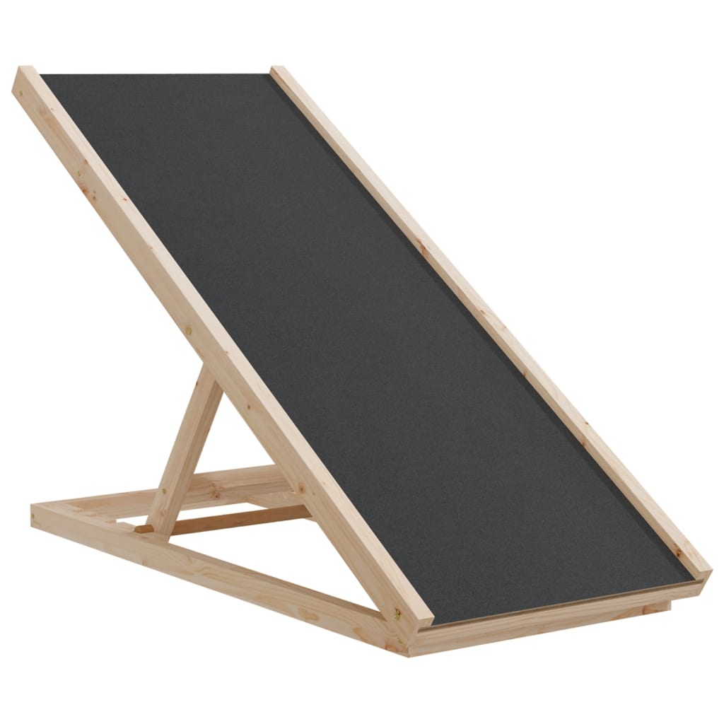 Rampa pre psa šedá 100x40 cm jedľové masívne drevo