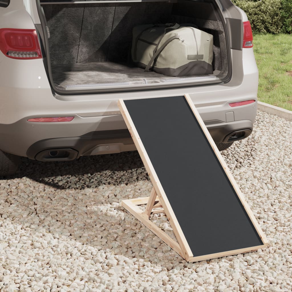Rampa pre psa šedá 100x40 cm jedľové masívne drevo