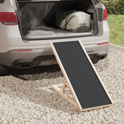 Rampa pre psa šedá 100x40 cm jedľové masívne drevo